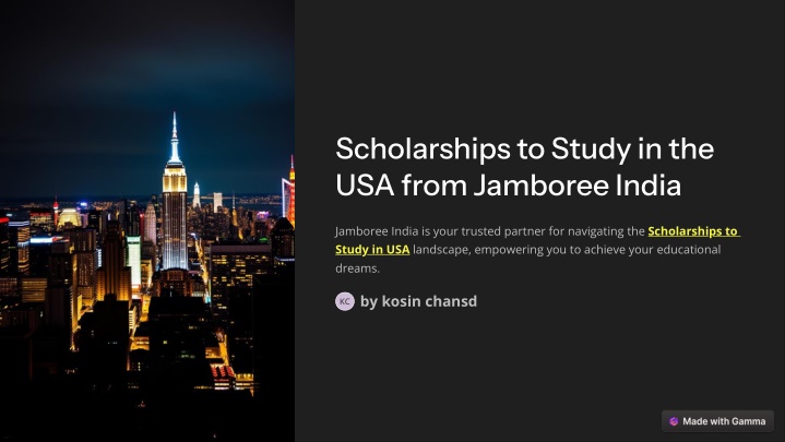 scholarships to study in the usa from jamboree