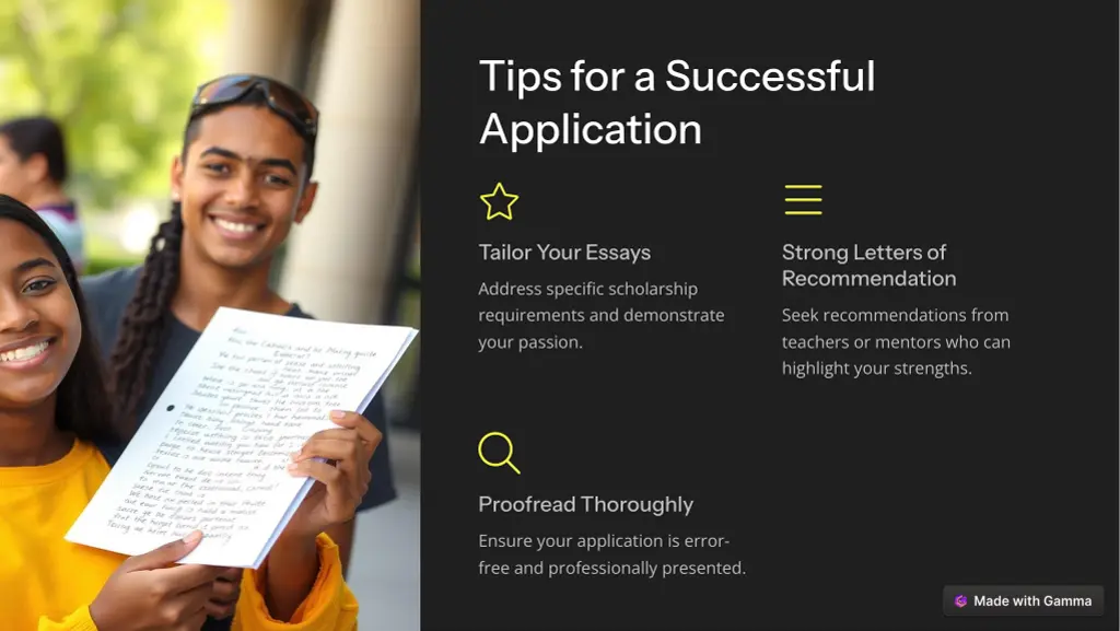 tips for a successful application