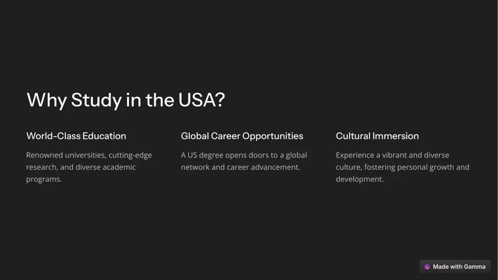 why study in the usa