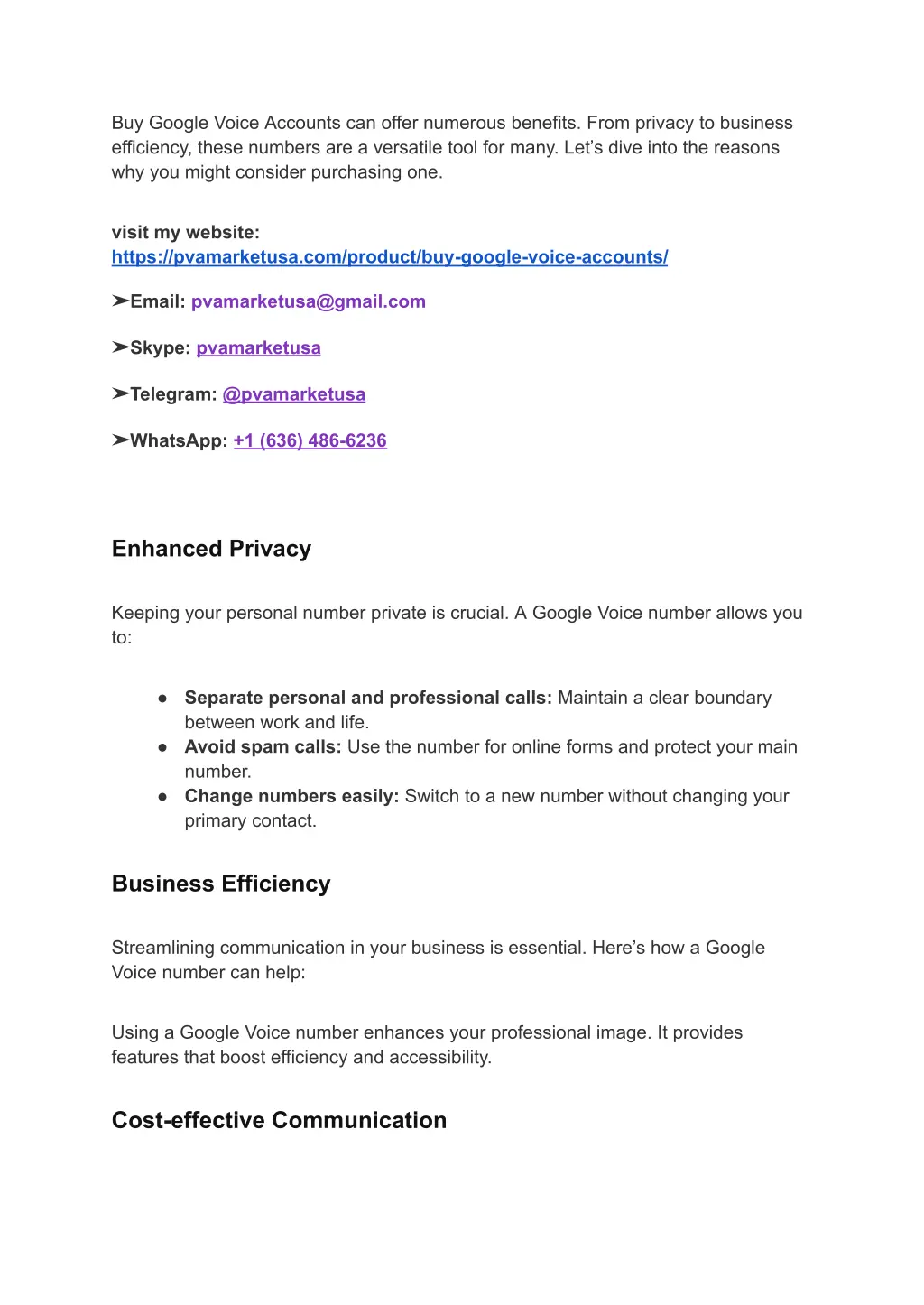 buy google voice accounts can offer numerous
