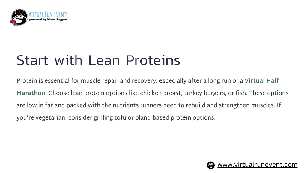 start with lean proteins