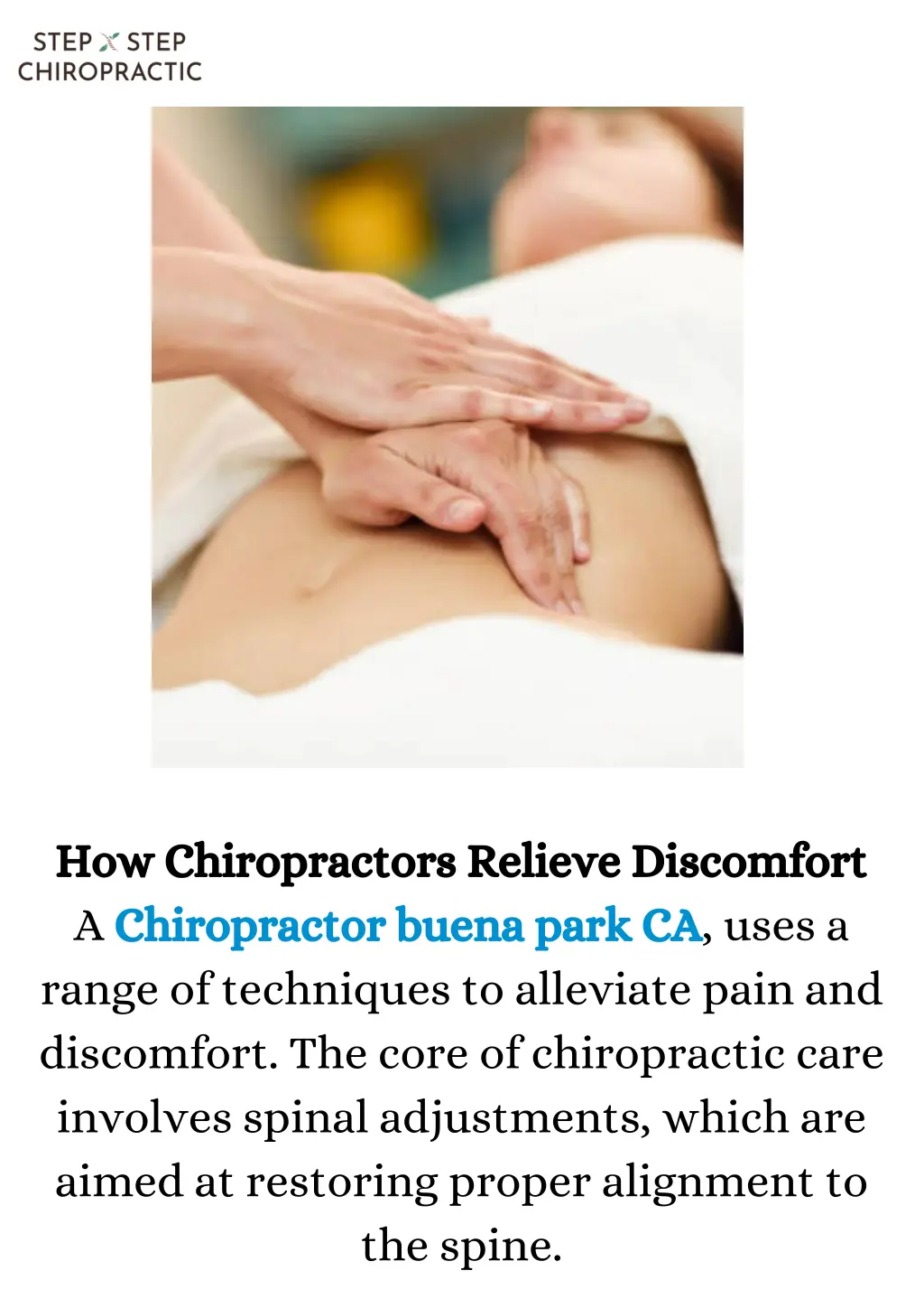how chiropractors relieve discomfort