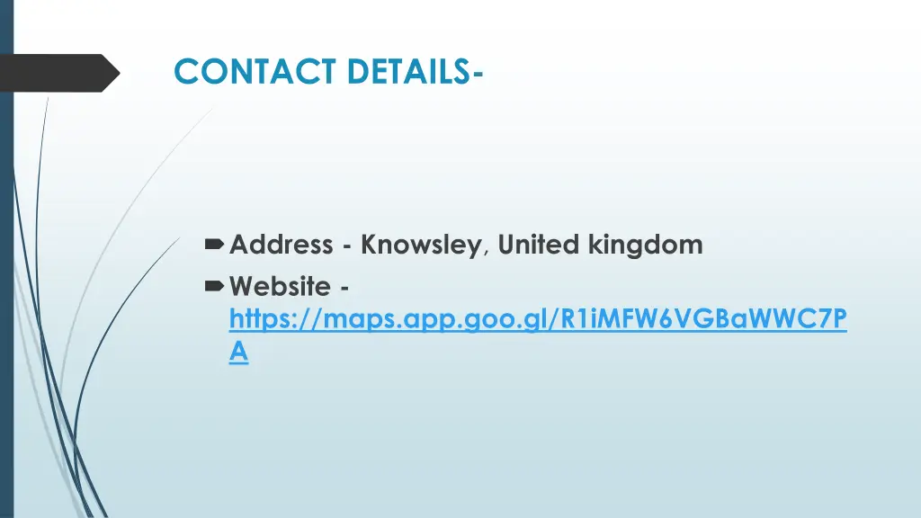 contact details