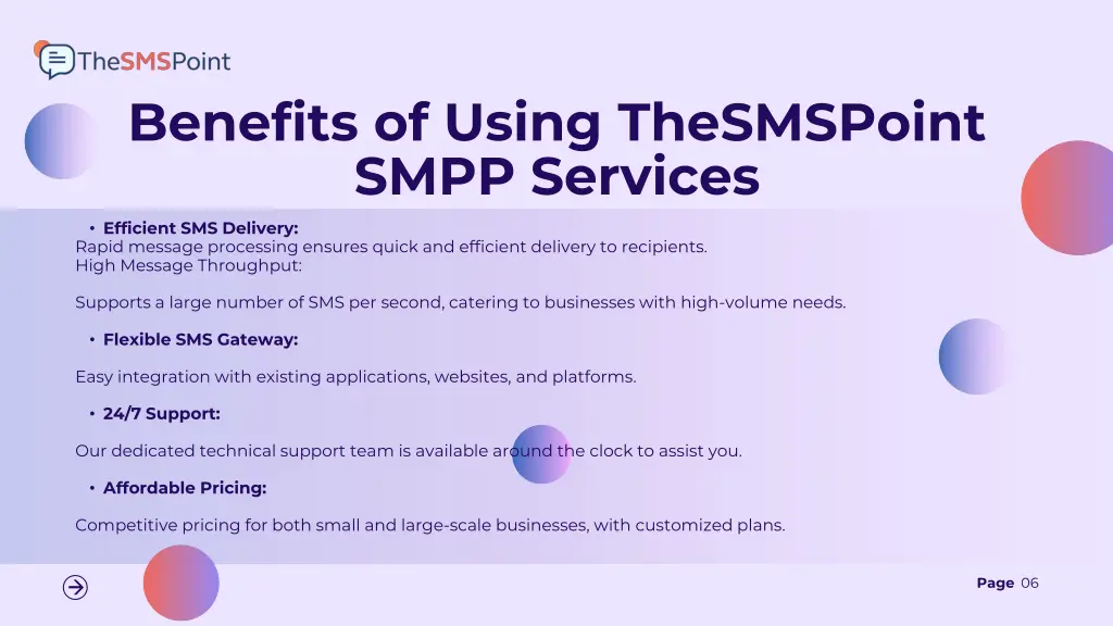 benefits of using thesmspoint smpp services