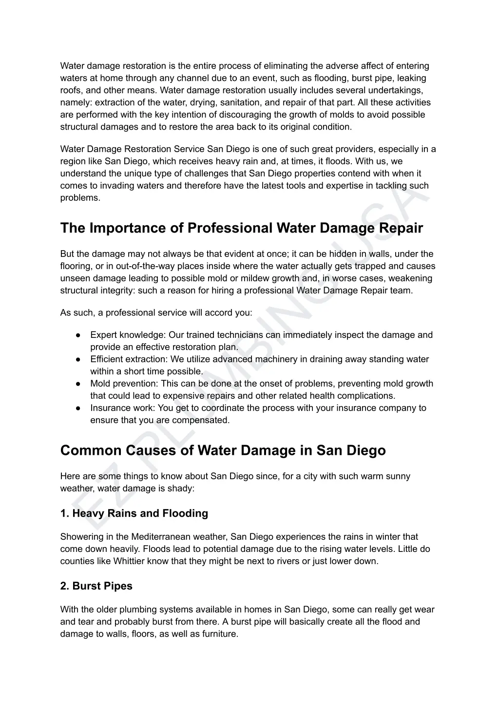 water damage restoration is the entire process