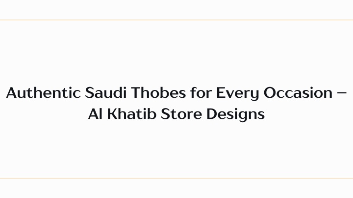 authentic saudi thobes for every occasion