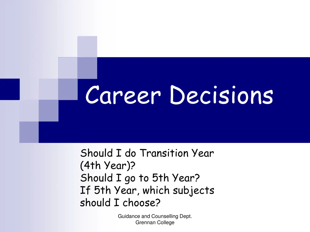 career decisions