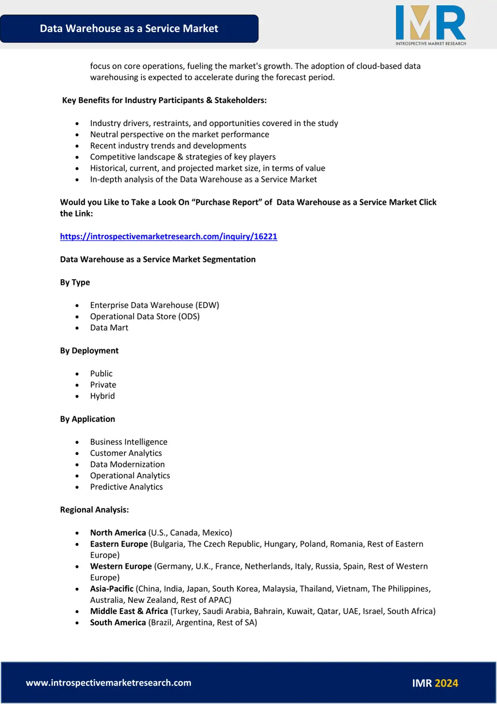 data warehouse as a service market 2