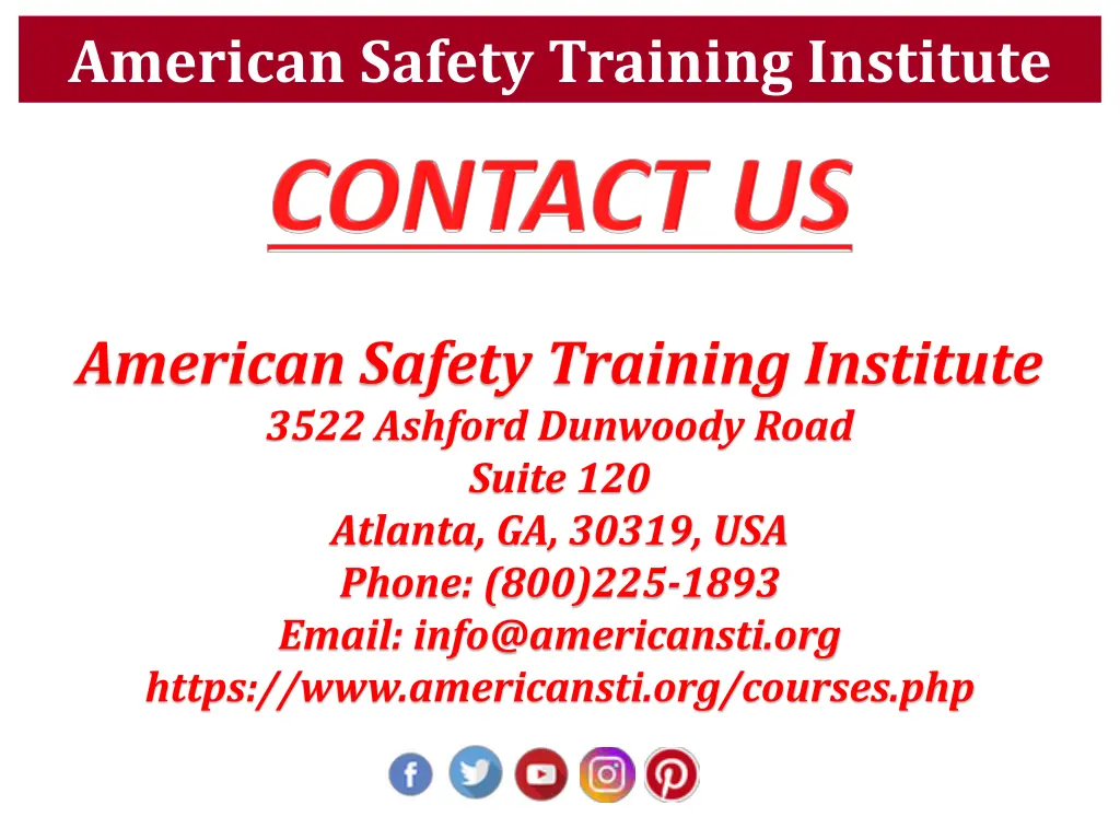 american safety training institute