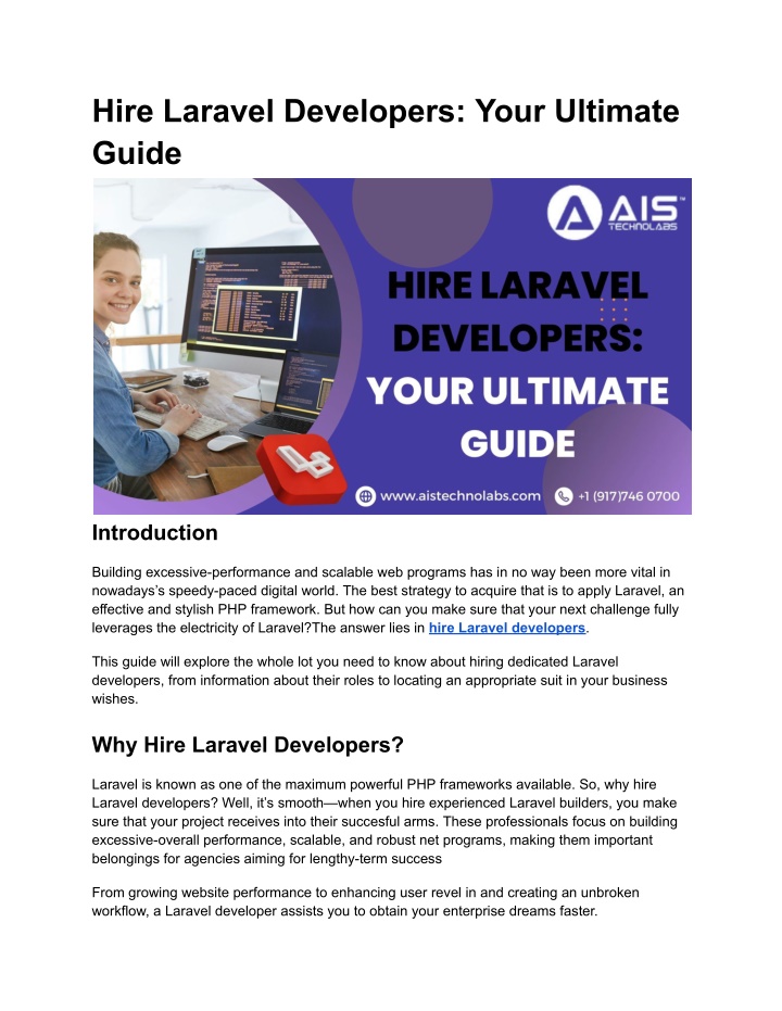 hire laravel developers your ultimate guide