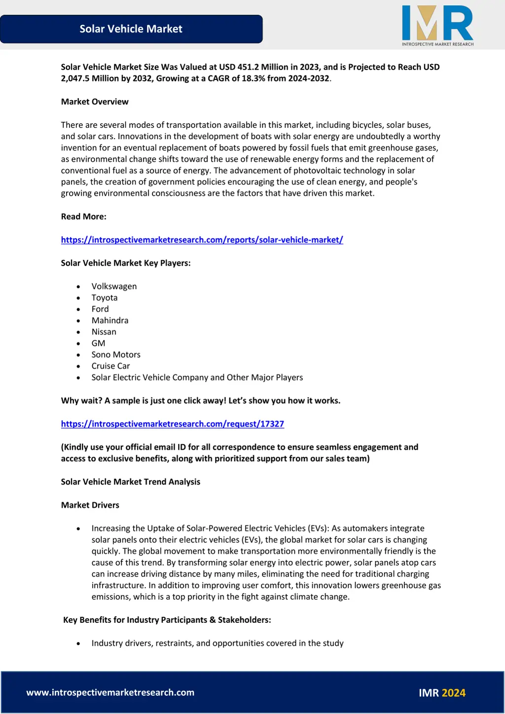 solar vehicle market 1