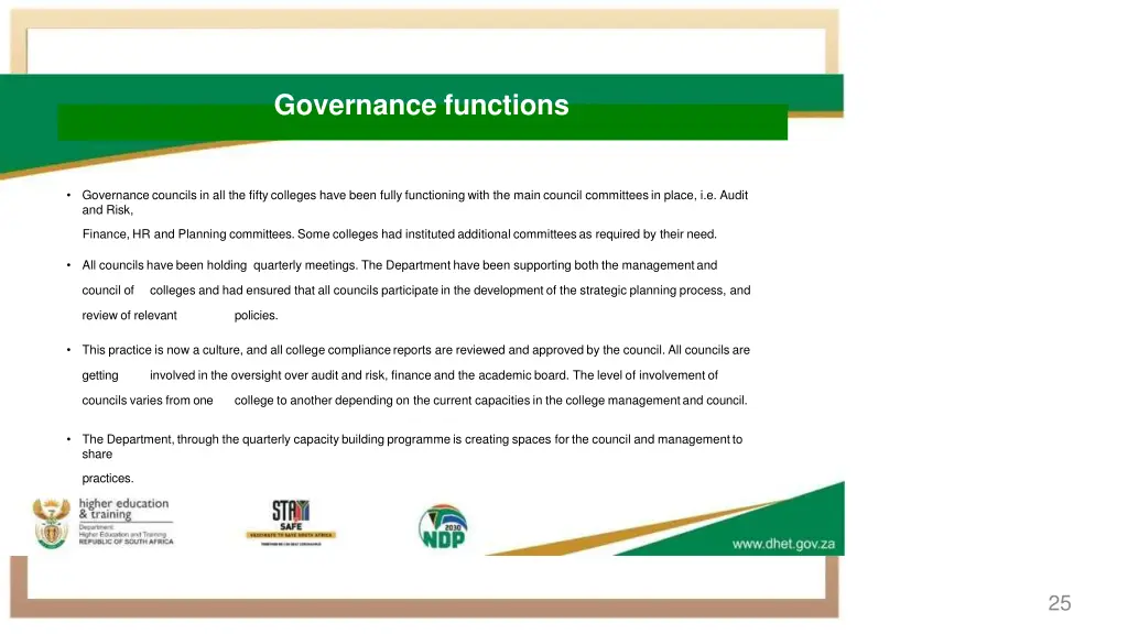 governance functions