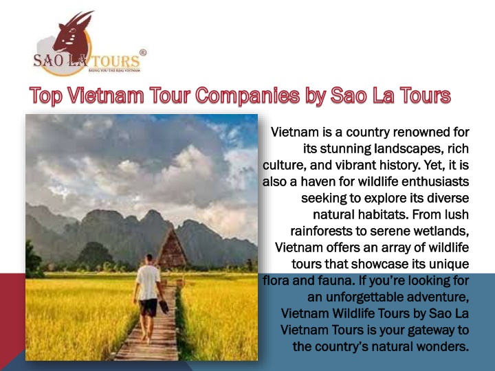 top vietnam tour companies by sao la tours