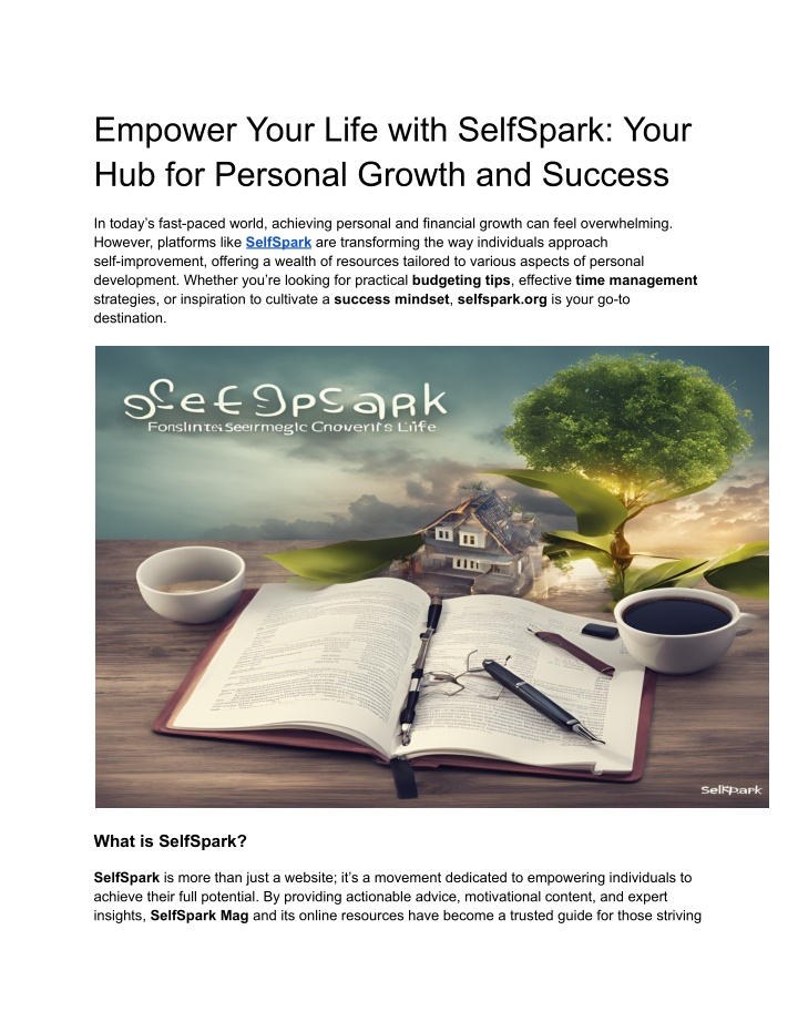 empower your life with selfspark your