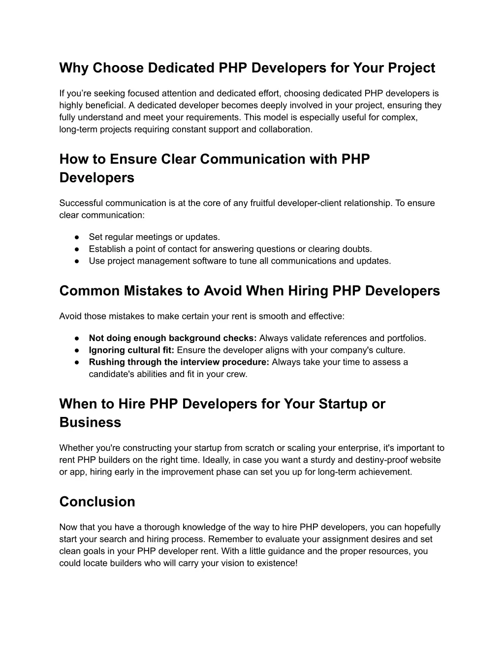 why choose dedicated php developers for your