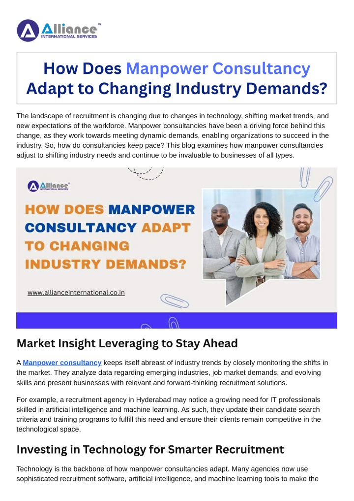 how does manpower consultancy adapt to changing