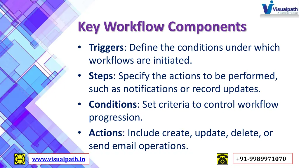 key workflow components