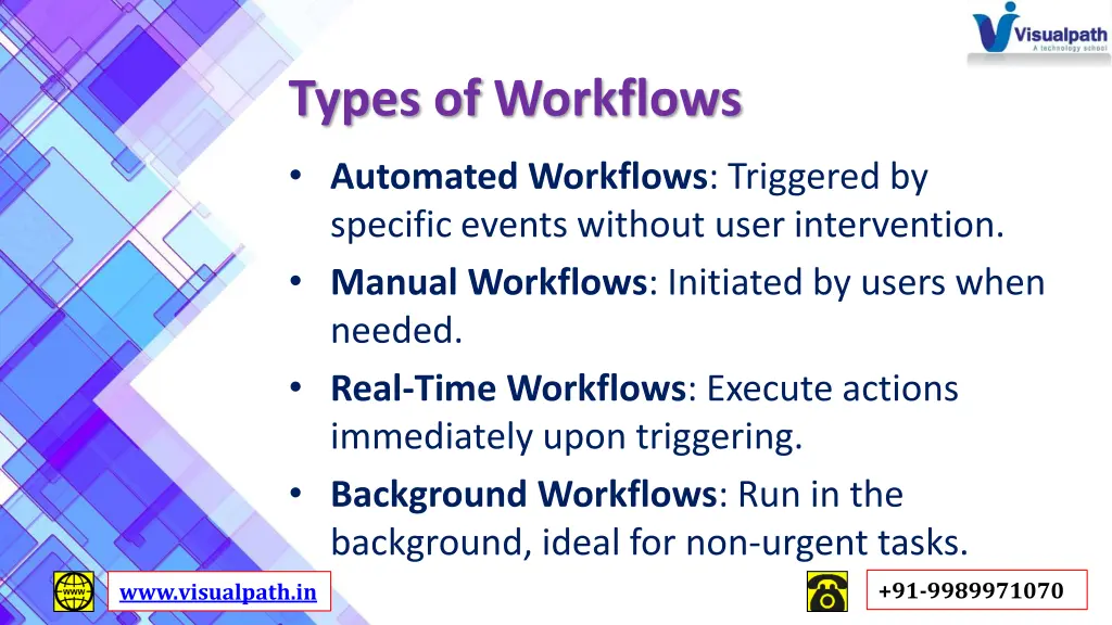 types of workflows