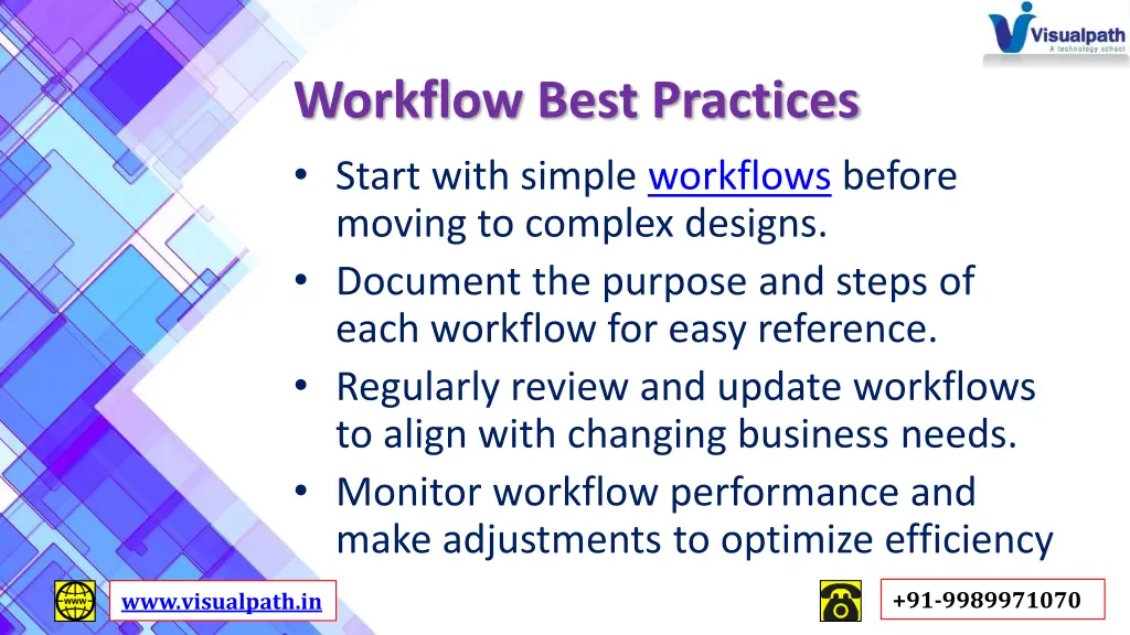 workflow best practices start with simple