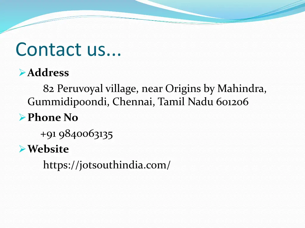 contact us