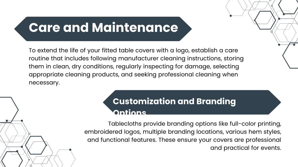 care and maintenance