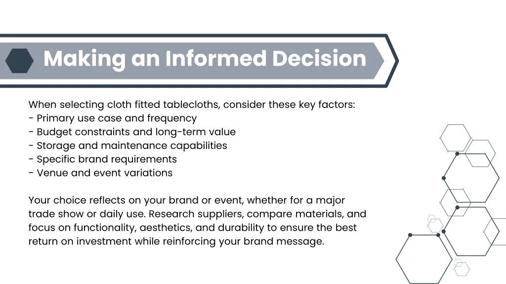 making an informed decision