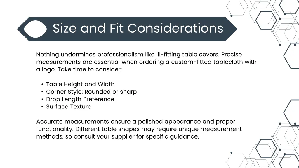 size and fit considerations