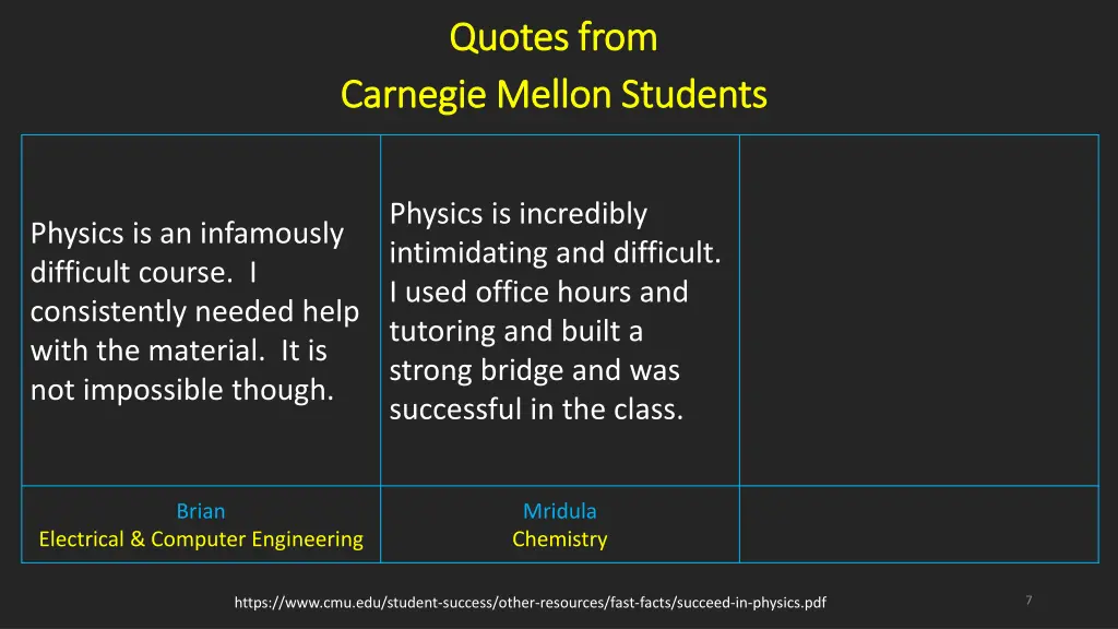 quotes from quotes from carnegie mellon students 2