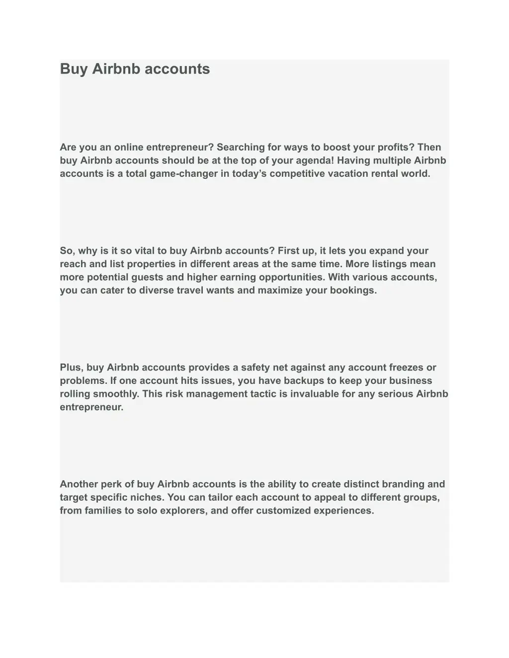 buy airbnb accounts