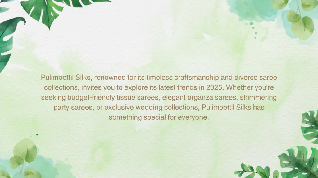 pulimoottil silks renowned for its timeless