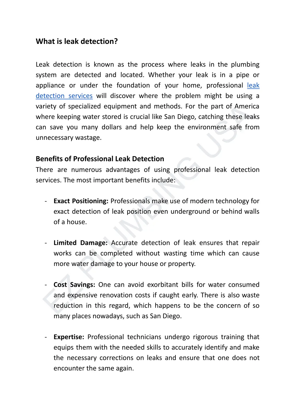 what is leak detection