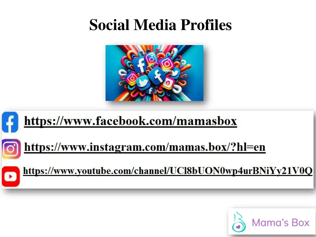 social media profiles