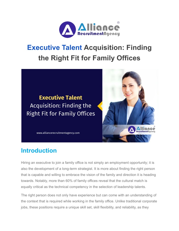 executive talent acquisition finding the right