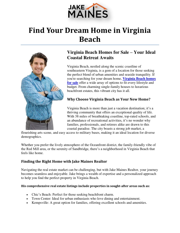 find your dream home in virginia beach