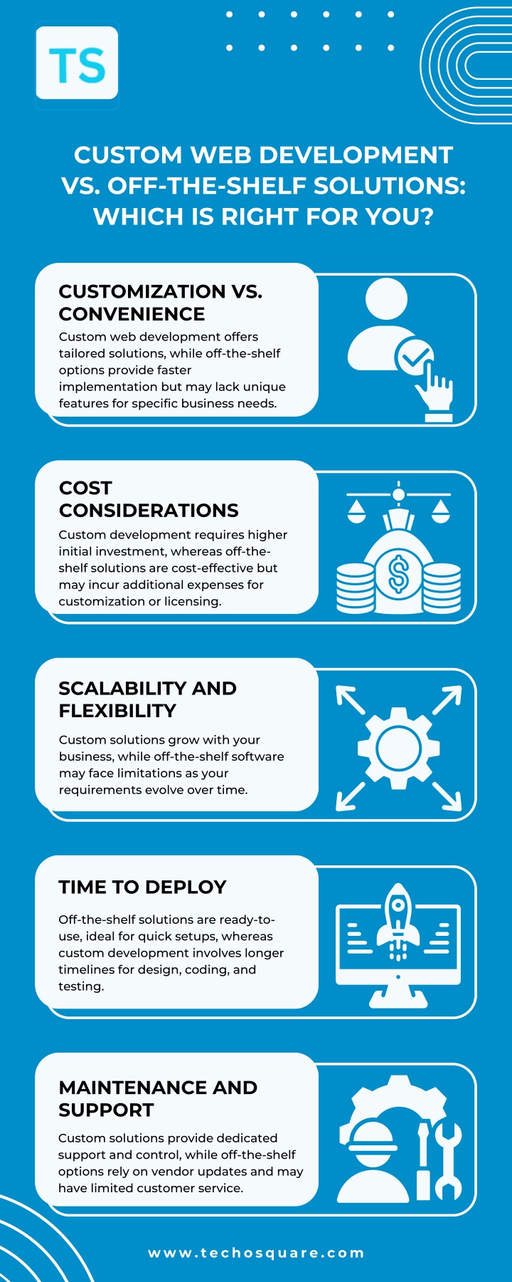 custom web development vs off the shelf solutions