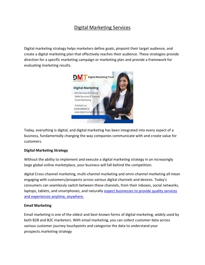 digital marketing services