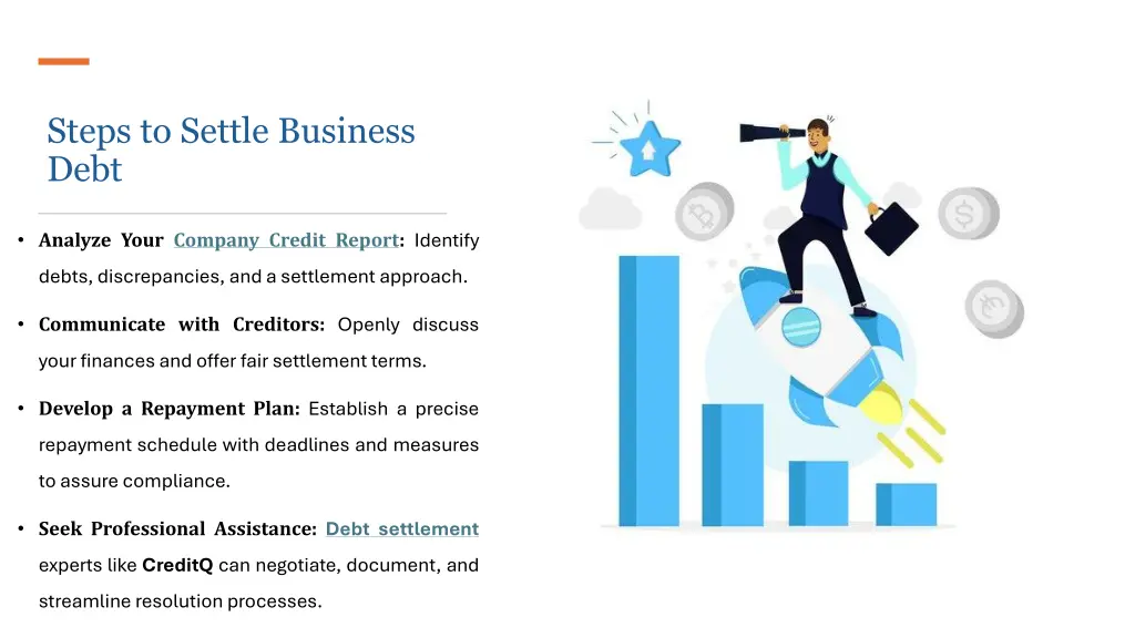 steps to settle business debt
