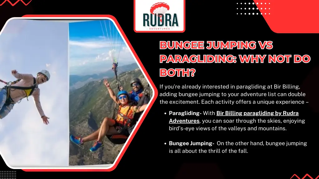 bungee jumping vs paragliding why not do both both