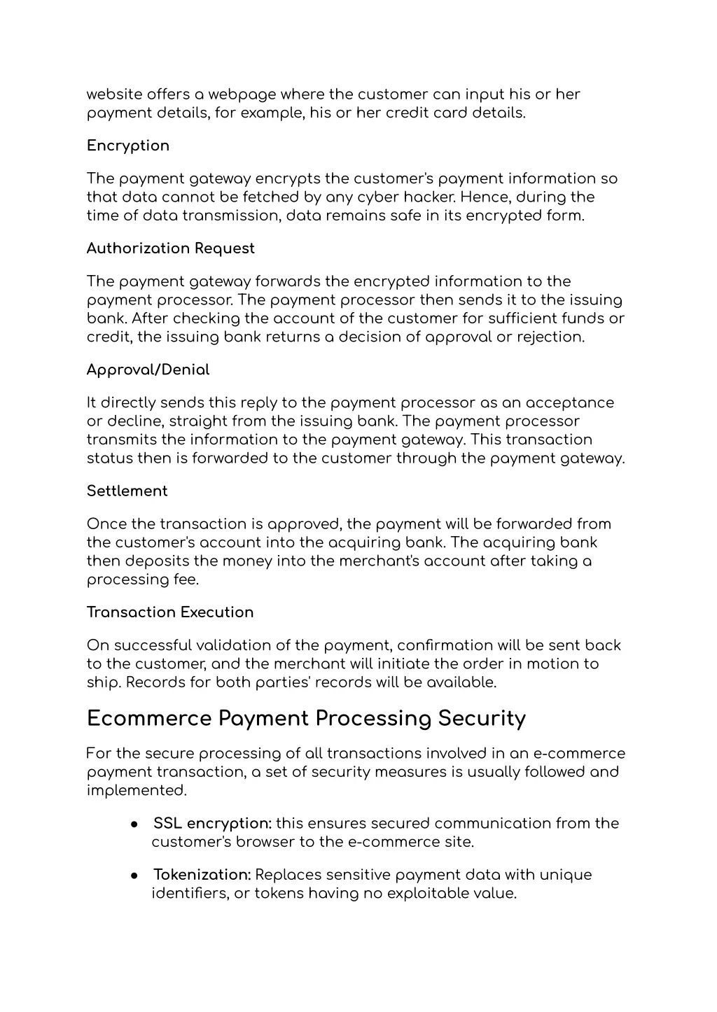 website offers a webpage where the customer