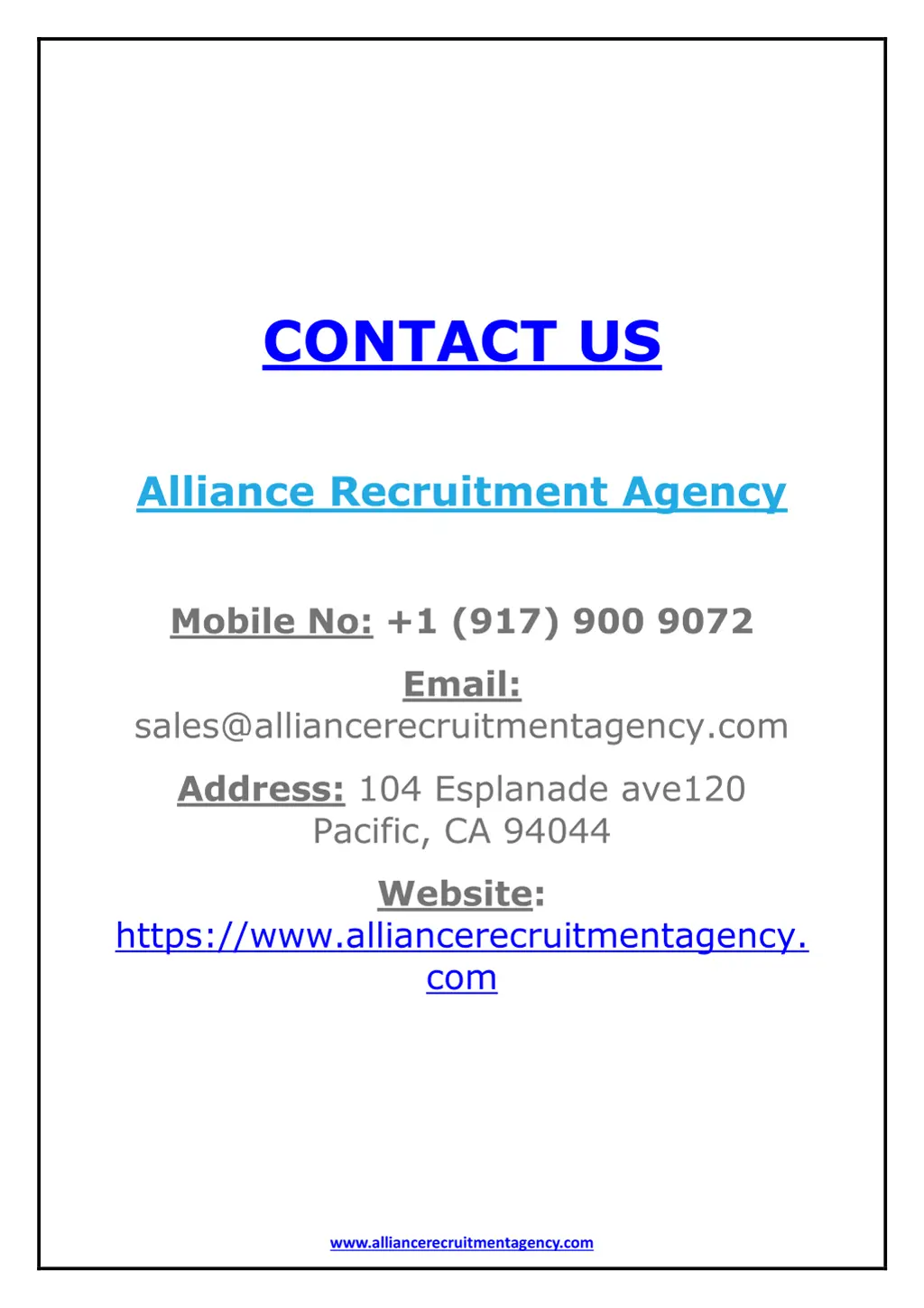 contact us
