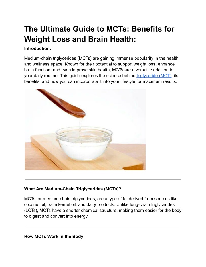 the ultimate guide to mcts benefits for weight