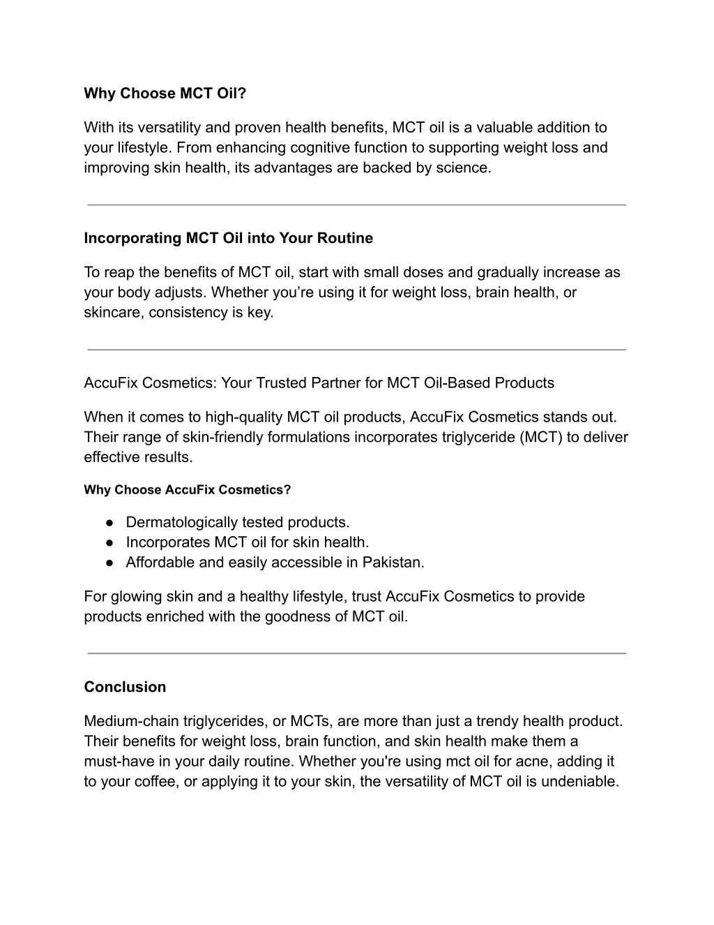 why choose mct oil