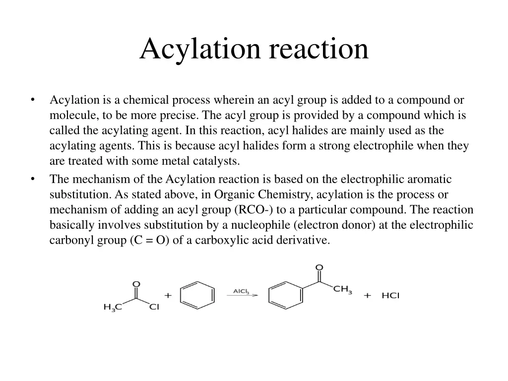 acylation reaction