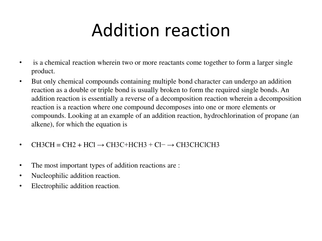 addition reaction