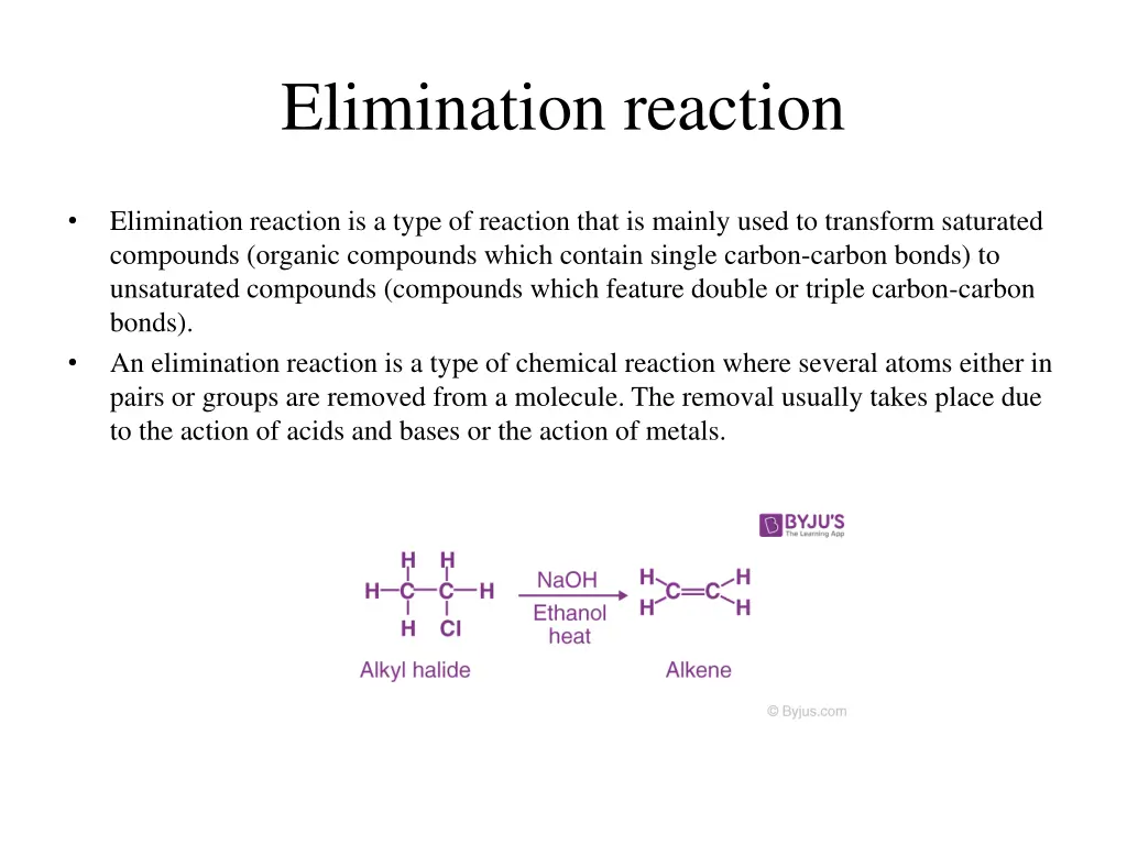 elimination reaction