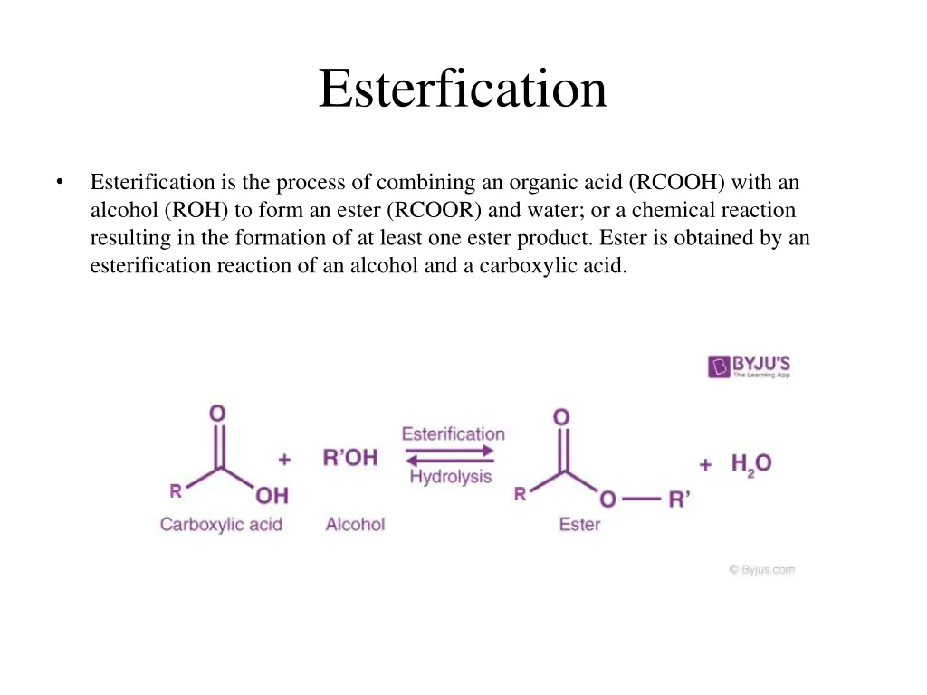 esterfication