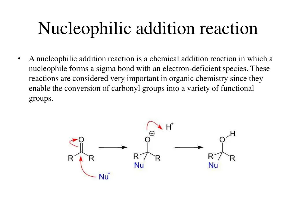 nucleophilic addition reaction