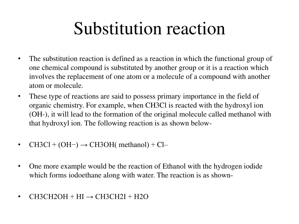 substitution reaction