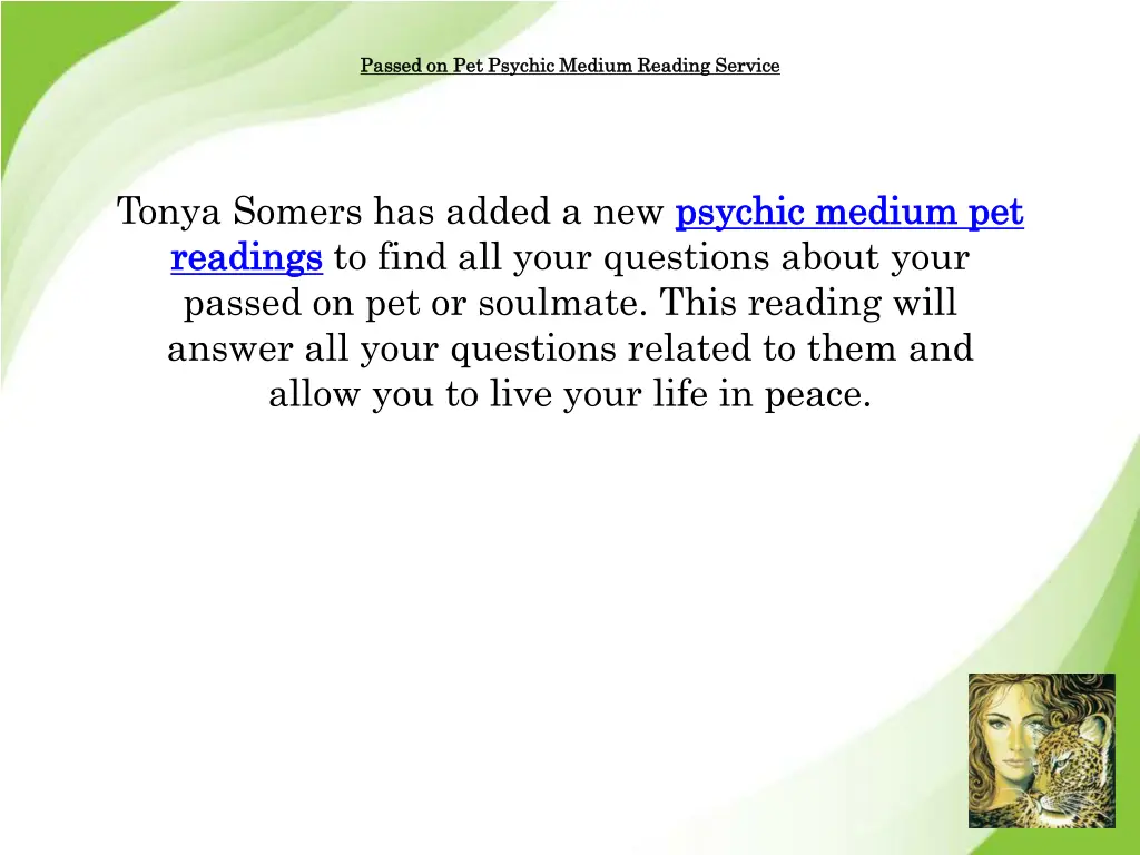 passed on pet psychic medium reading service