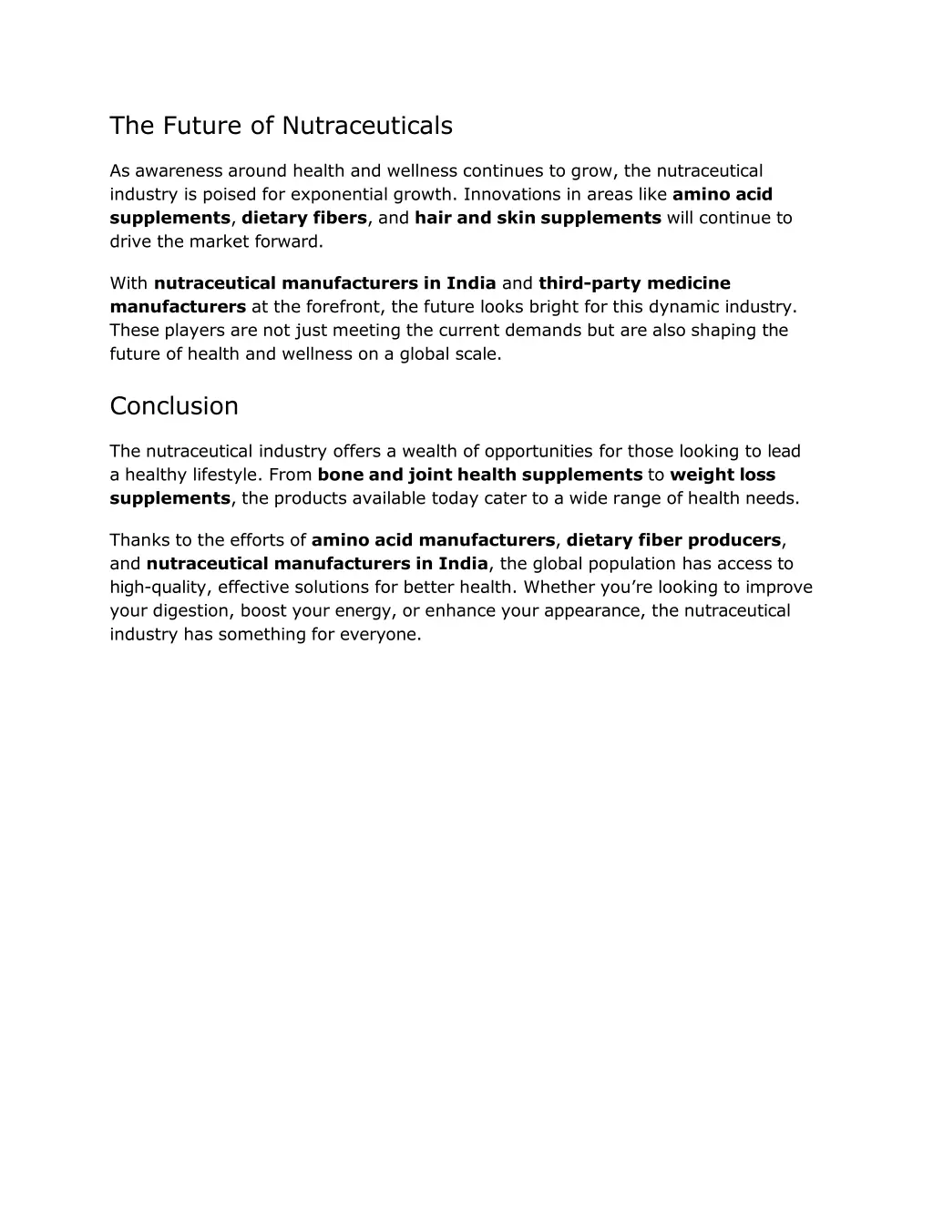the future of nutraceuticals